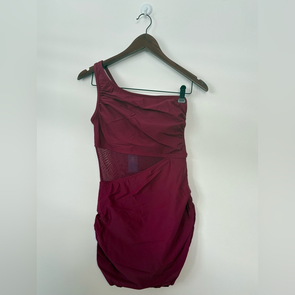 Vacation One-Shoulder Swimsuit Dress
